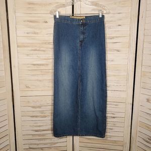 Vintage denim maxi skirt